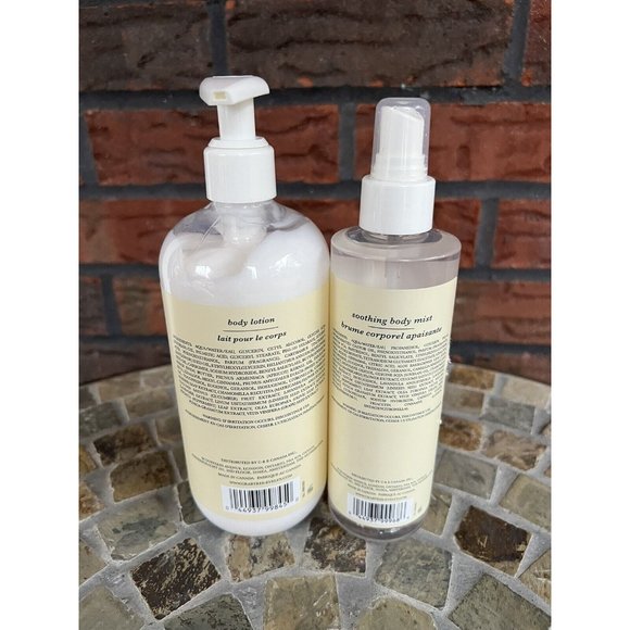 2 Crabtree & Evelyn Summer Hill 16.9 Oz Body Lotion 8.1 Oz Soothing Body Mist